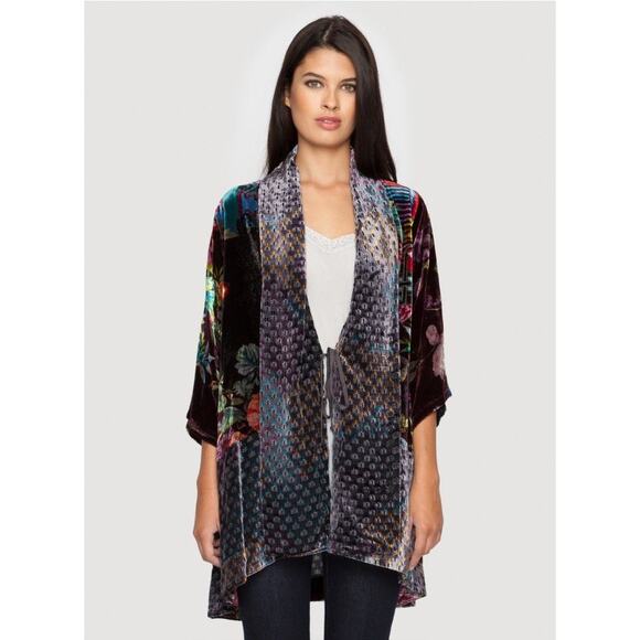 Johnny Was Dream Multi-Print Velvet Kimono - Picture 1 of 11